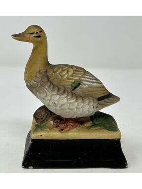 Vintage Unbranded Duck Figurine on 4" Wide Base